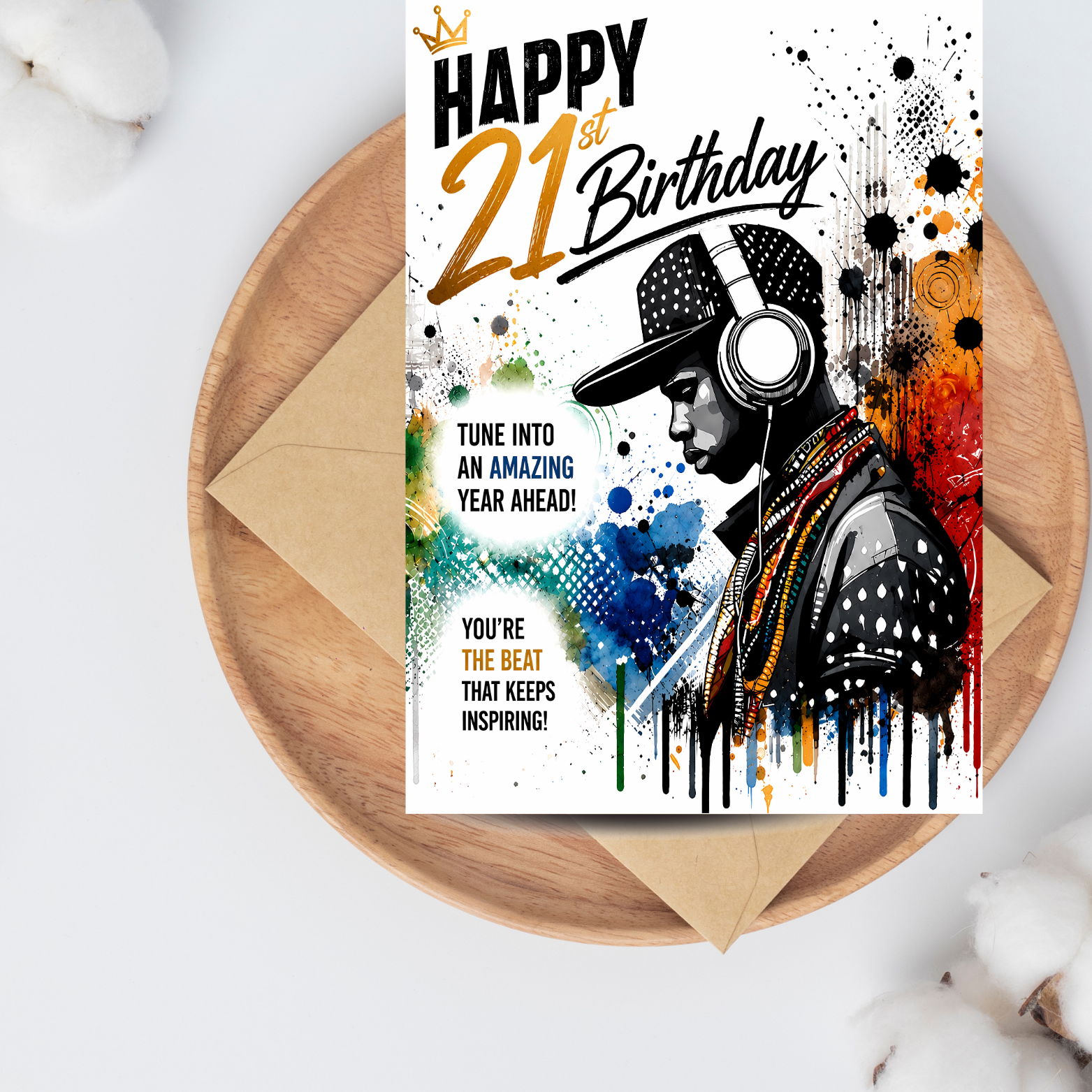 9 21st Hip Hop Style Birthday Card: Urban Style