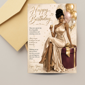 Black Woman Birthday Collection – Elegant Melanin Queen