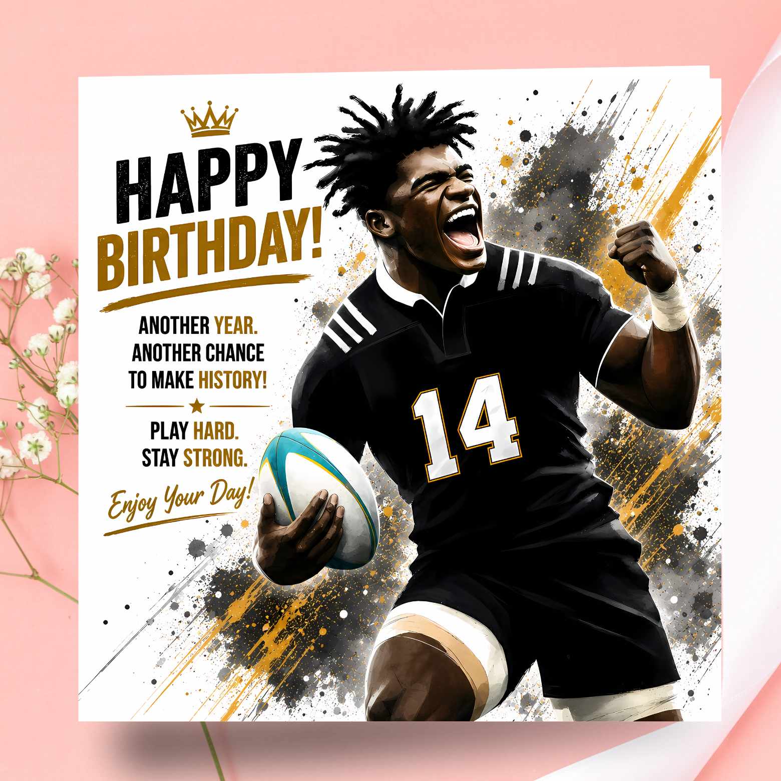 Rugby Birthday Card for Him | You Were Born to Score Tries Rugby Birthday Card for Him | You Were Born to Score Tries