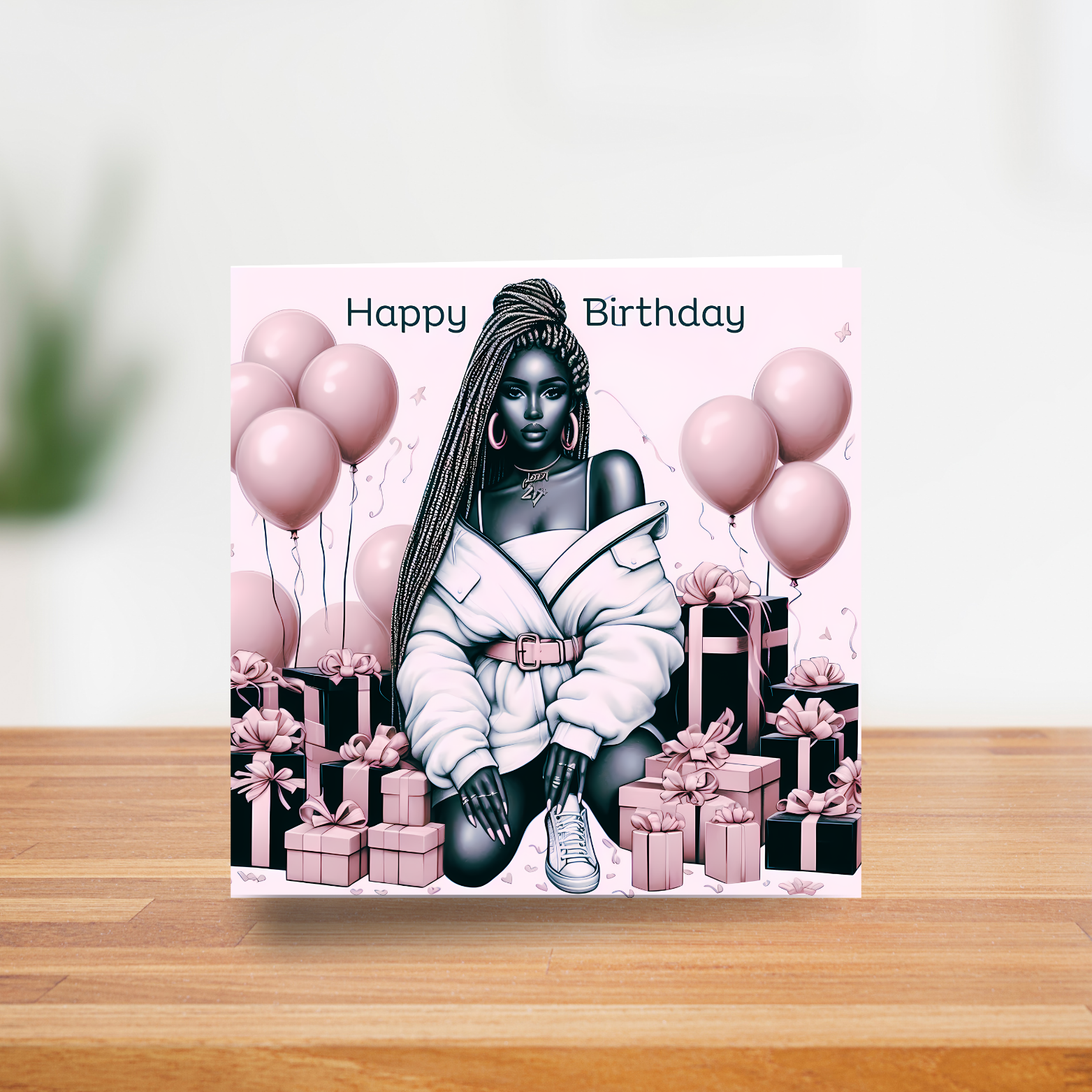 3 Elegant Black Woman Birthday Card | Afrocentric Queen