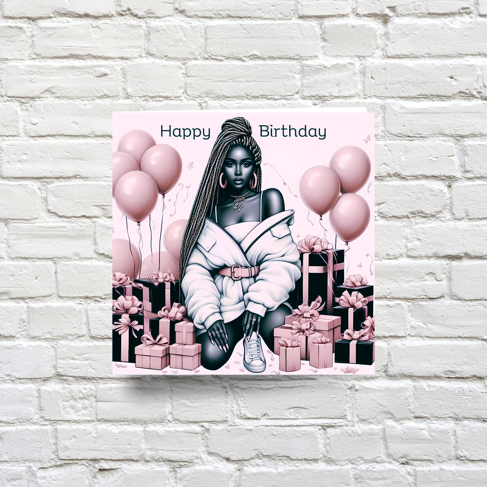 5 Elegant Black Woman Birthday Card | Afrocentric Queen