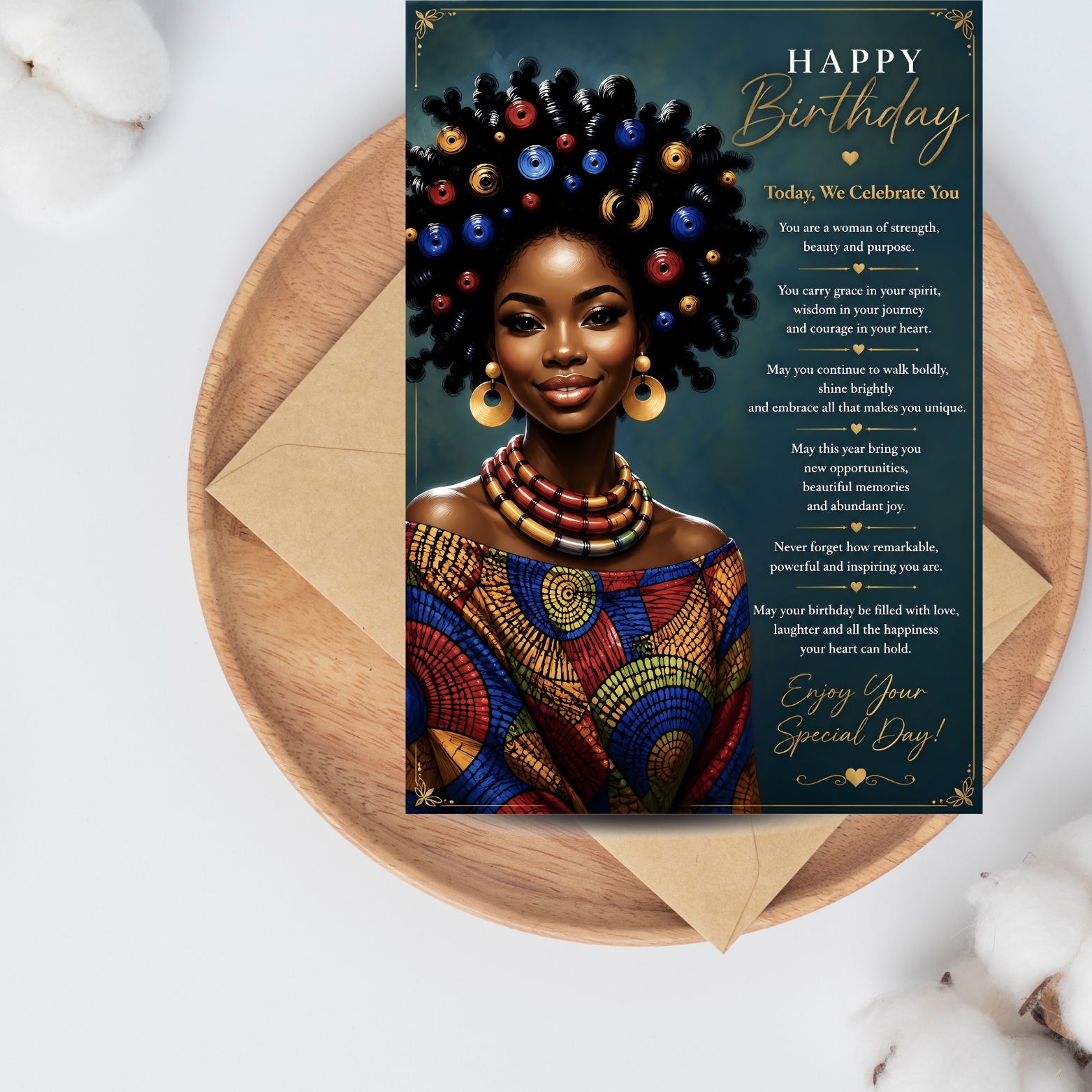 9 Afrocentric Birthday Affirmation Card - We Celebrate You