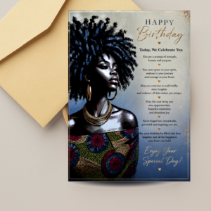 Afrocentric Birthday Affirmation Card - We Celebrate You