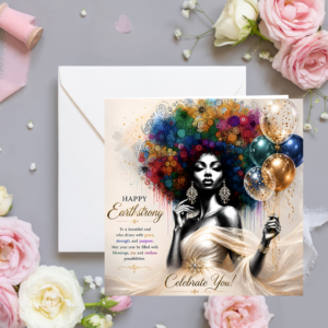 Vibrant Earthstrong Celebration Card | Colorful Afrocentric