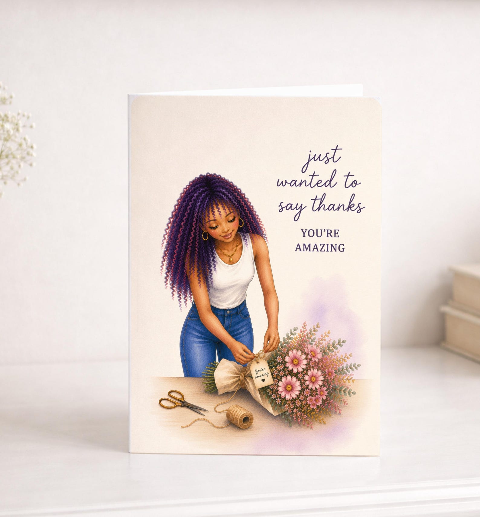 il_1588xN.8256514794_in1c Just Wanted to Say Thanks card floral design