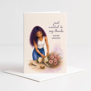 Just Wanted to Say Thanks Card front view