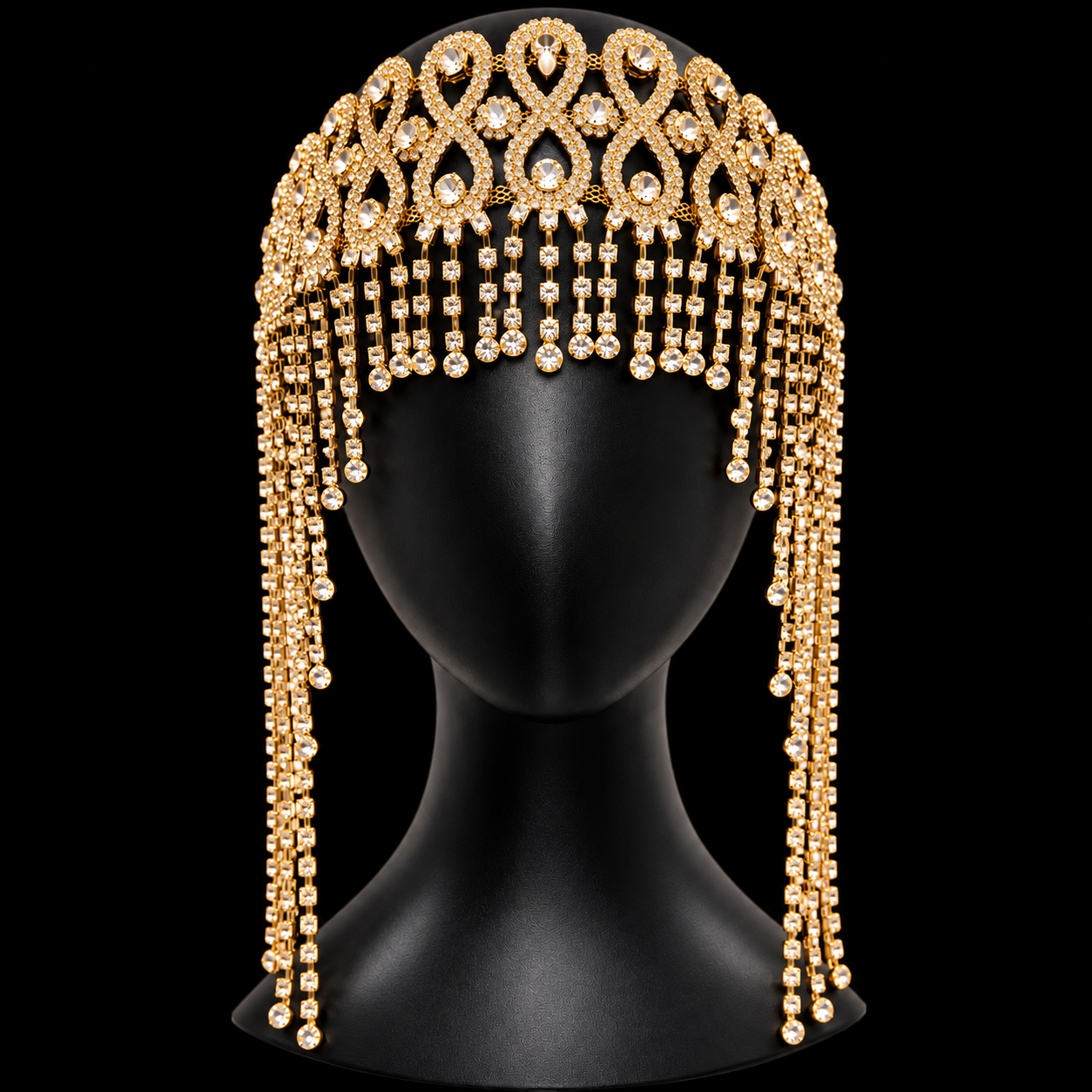 GoldCrystalFringeTiaraonBlackMannequin.png Milele – The Infinity Crystal Fringe Headdress