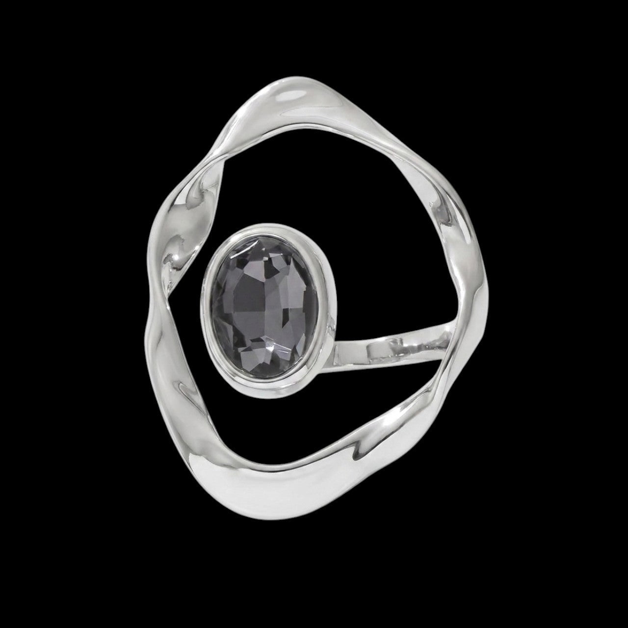 hf_20260726_161629_5d817ad8-3e93-437e-b087-2390e5a2cd5a.jpg Beverley Grace Statement Ring | Silver & Gold Adjustable Ring
