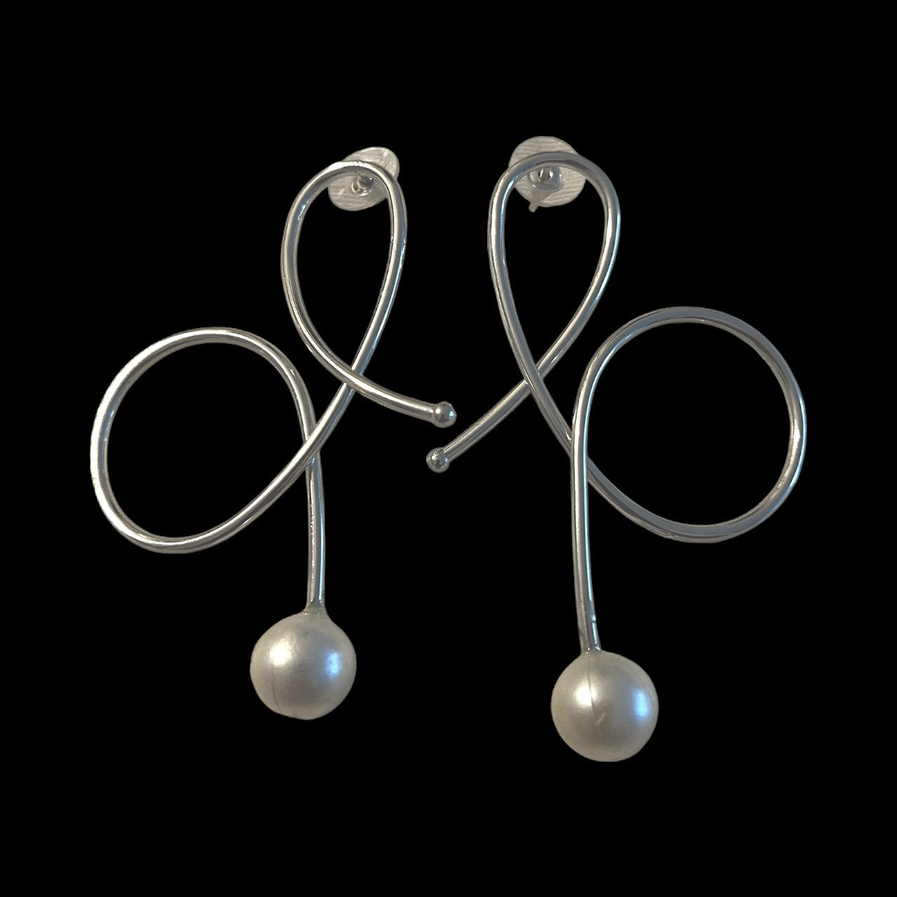 swirl_silver.jpg Oshun Swirls – Handmade Pearl Earrings