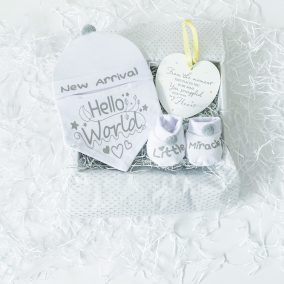 Hello World ‘Little Miracle’ Baby Unisex Clothing Gift Set