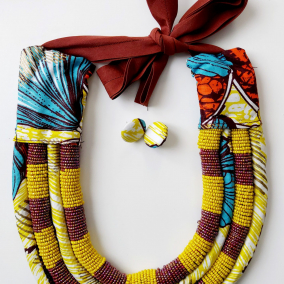 ADJ Yellow Brown Necklace