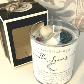 Lunar Candle with Moonstone