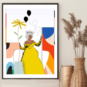 The Matriarch Wall Art – Gift for Mature Black Women