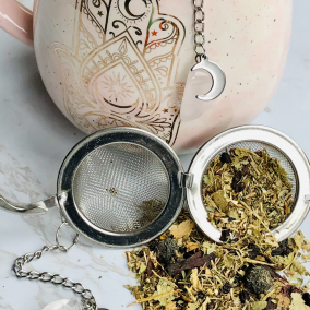 Crystal & Moon Tea Infuser – Rose Quartz, Amethyst or Clear Quartz