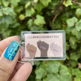 Black Lives Matter Queens Fists Keychain