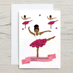 Ballerina Birthday Girl Card