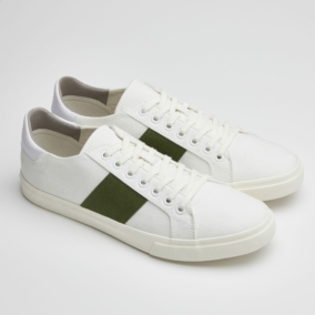 Low Classic Recycled Canvas shoes – White/Green