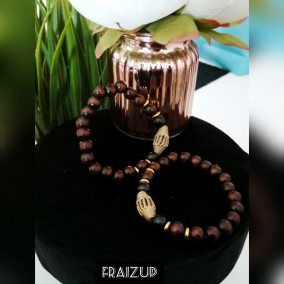 Nyame brass bead bracelet