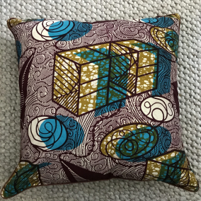 African Print Graphic Cushion Cover