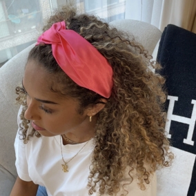 Luxury Satin Turban Twist Headband – Hot Pink