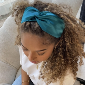 Luxury Satin Turban Twist Headband – Ocean