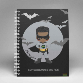Personalised Bat SuperHero Notebook