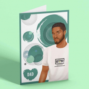 Black Dad Abstract Card – Father’s Day Card