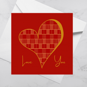 Love You Ewe Kete Red | Eco Friendly Greeting Card