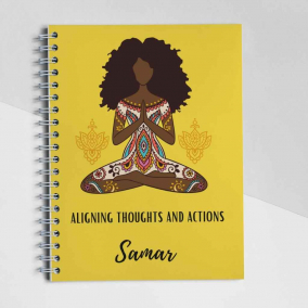 Aligning Thoughts & Actions Black Yogi Notebook