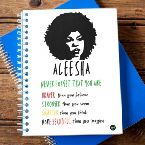 Black Queen Positive Affirmations Notebook