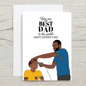 Best Dad Card – African Print