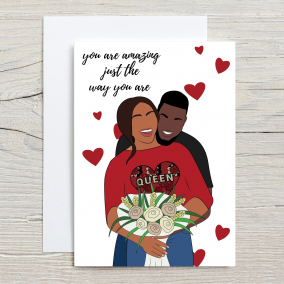 Black Couple Black Love – Valentines Card