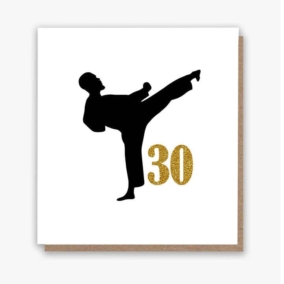 Kicking Into 30 Birthday Card