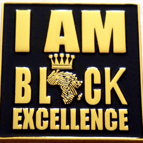 I am Black Excellence Pin