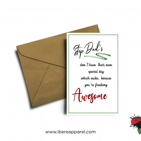 Step Dad’s Are Awesome | Father’s Day A6 Greeting Card