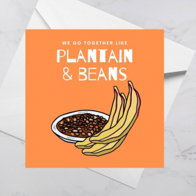 Luxury Greeting Card – Plantain & Beans