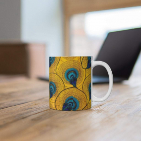 Ceramic Mug – Yellow Peacock