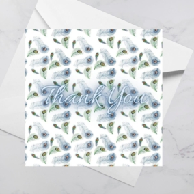 Luxury Greeting Card – Peacock, Thank You