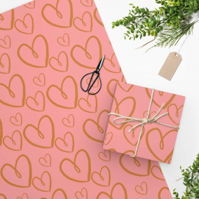 Luxury Gift Wrap – Pink Hearts