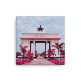 Photo Print Canvas Wall Art – “Nkrumah’s Legacy, Pink”