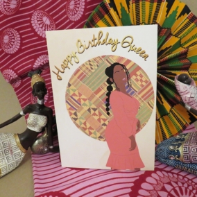 Black Girl Birthday Card | Black Girl with Ponytail