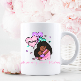 Multiple Skin shades Mother’s Day Mug Personalised with child’s name