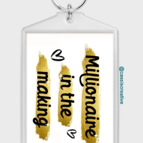 Millionaire in the making keychain keyring