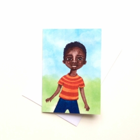 Little Black Boys Greeting Card