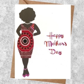 Mother’s Day card – Queen in a Pink Silver Dress